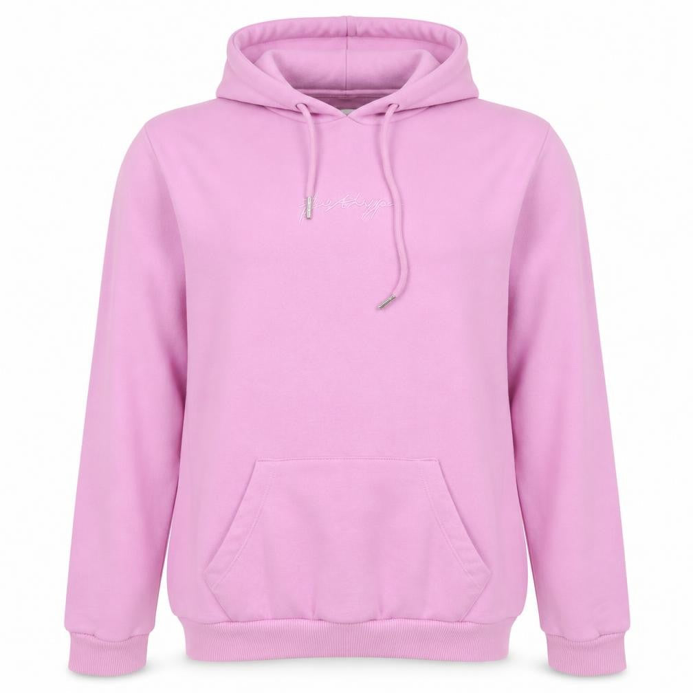Hype Women’s Pink Logo Hooded Pullover Hoodie UK 10 Cotton Blend