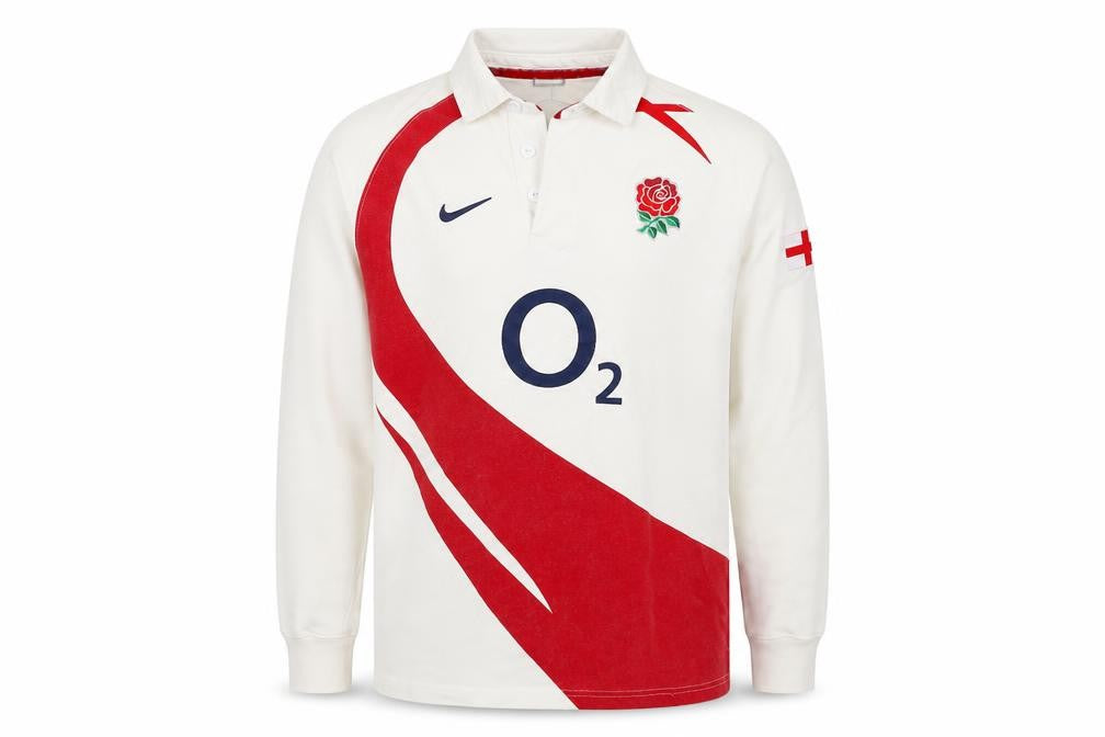 Nike Boys White XL England Rugby O2 Henley Sweatshirt 13-14 Years