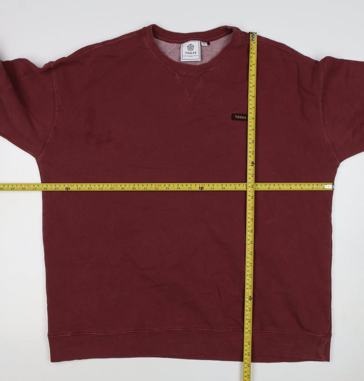 TOG24 Men’s Red 2XL Crew Neck Pullover Cotton Blend Sweatshirt