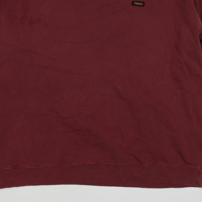 TOG24 Men’s Red 2XL Crew Neck Pullover Cotton Blend Sweatshirt