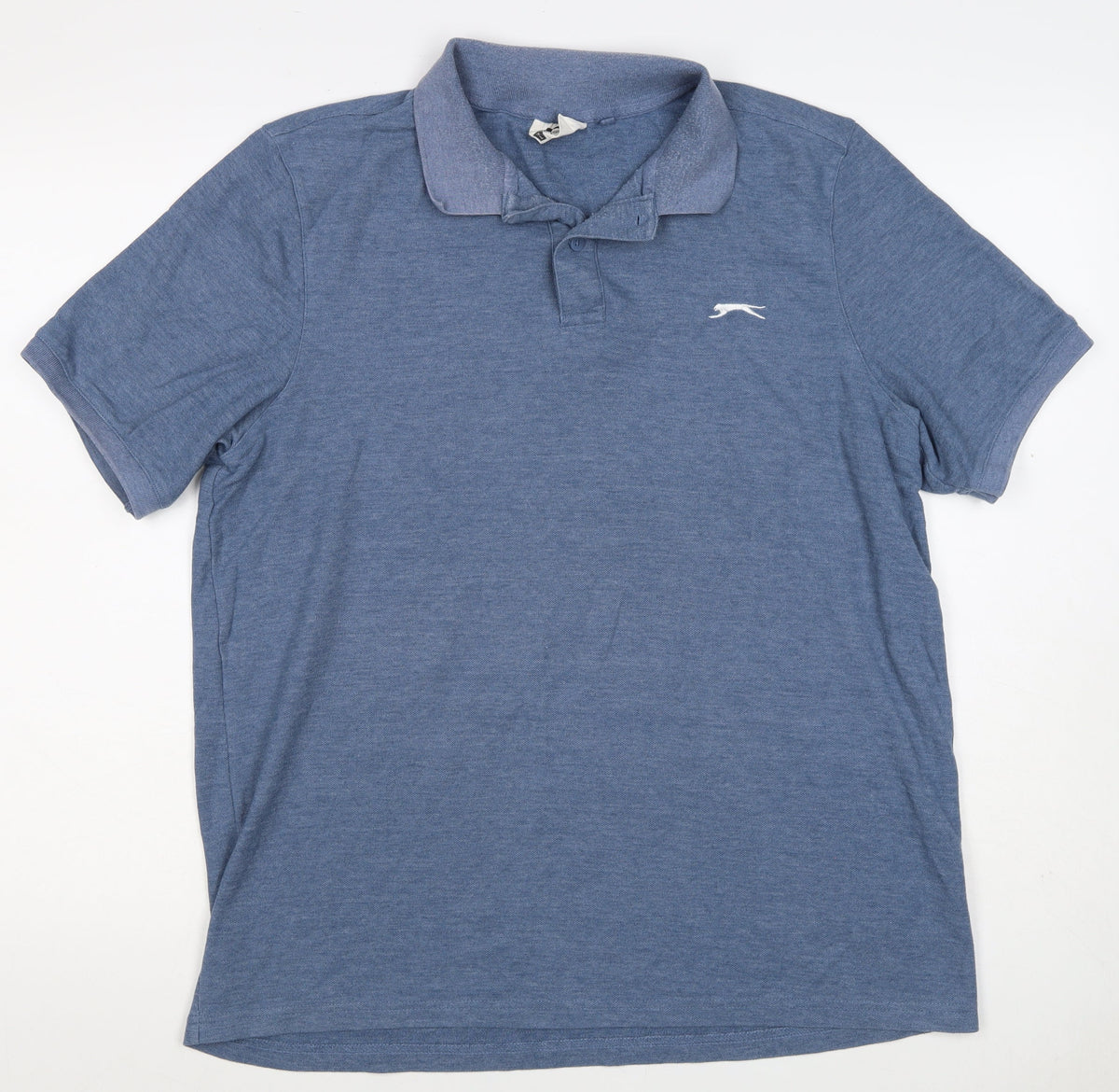 Slazenger Men’s Blue L Short Sleeve Logo Golf Polo Shirt