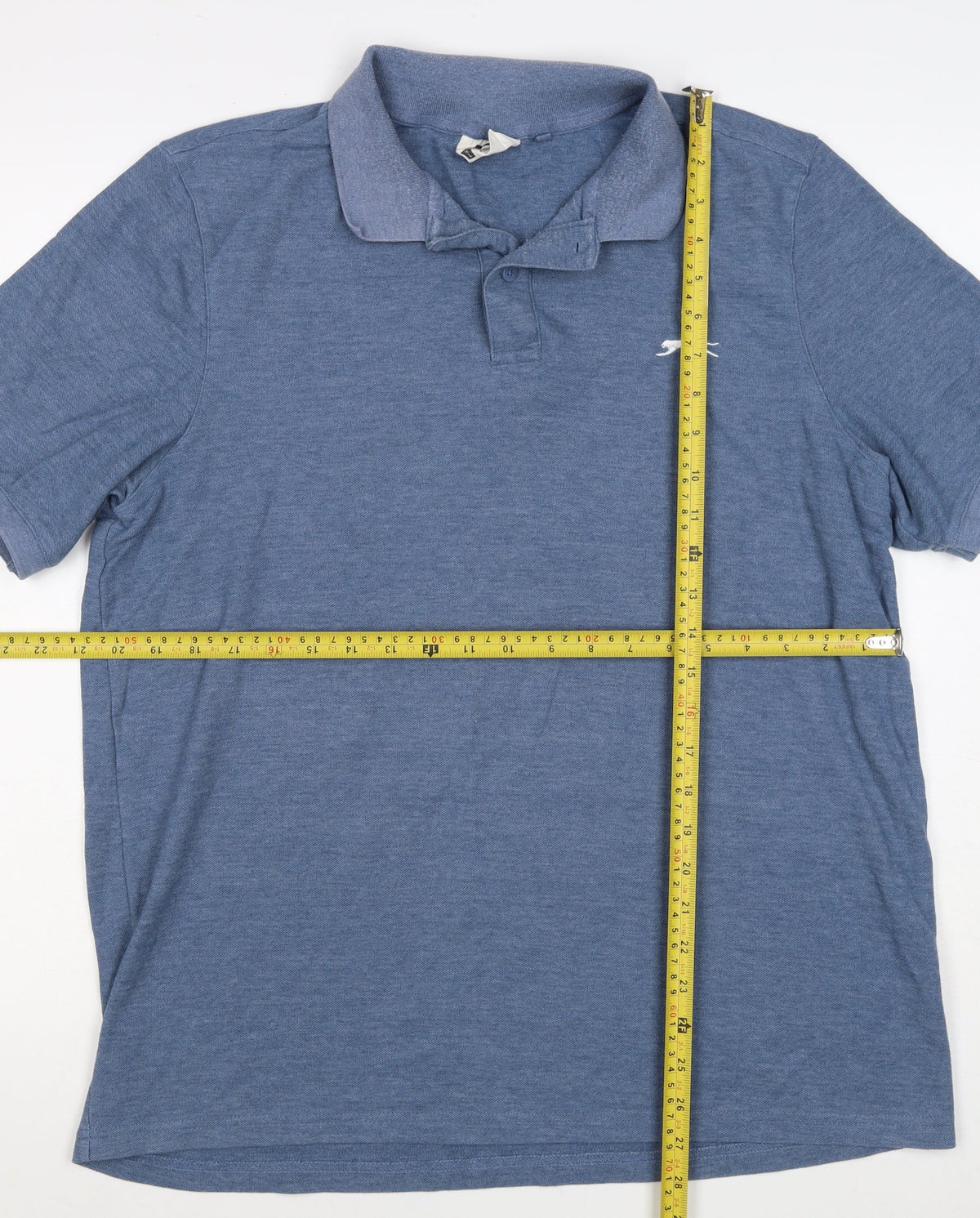 Slazenger Men’s Blue L Short Sleeve Logo Golf Polo Shirt