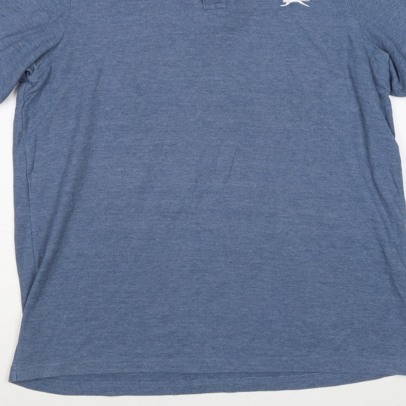 Slazenger Men’s Blue L Short Sleeve Logo Golf Polo Shirt