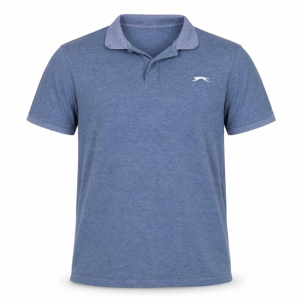 Slazenger Men’s Blue L Short Sleeve Logo Golf Polo Shirt