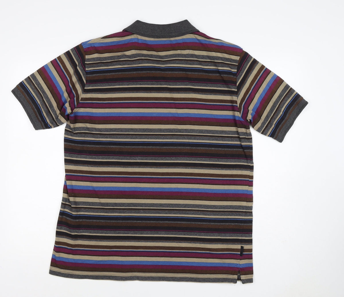 Guinness Men’s Multicoloured Striped Logo Short Sleeve Polo L