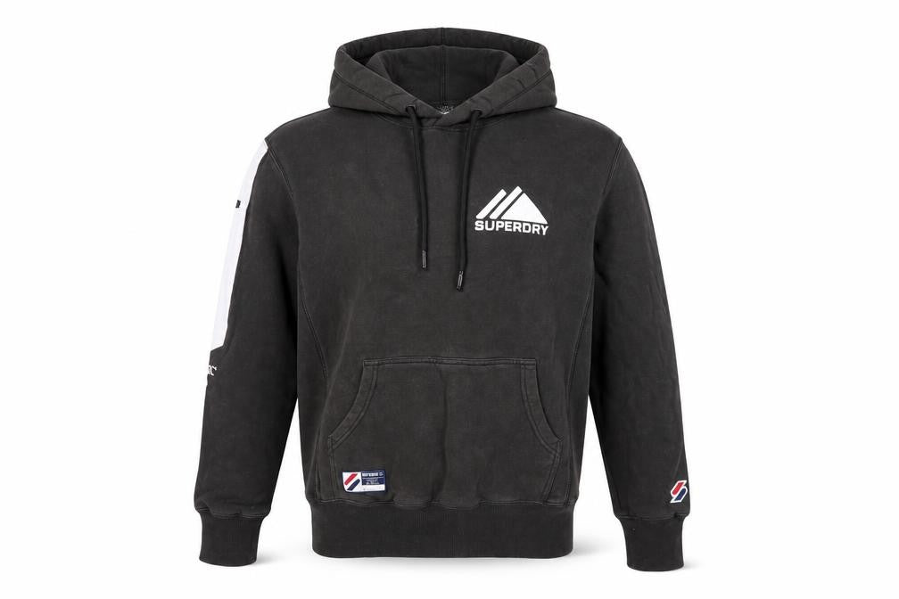 Superdry Men’s Black S Pullover Hoodie Logo Graphic Sports Fleece