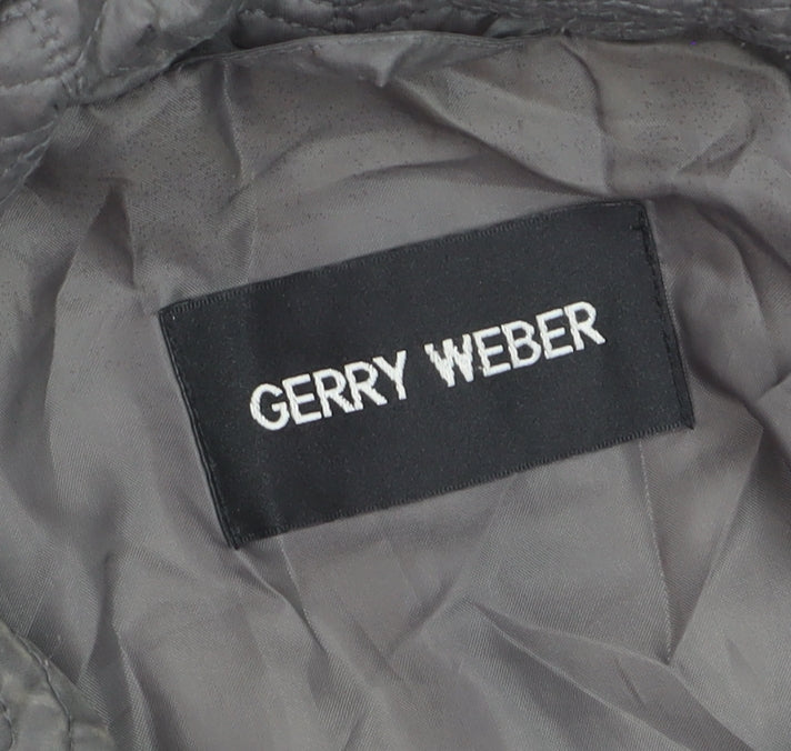 Gerry Weber Women Grey UK 16 Quilted Puffer Jacket Full Zip