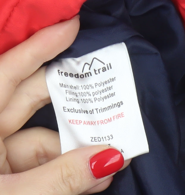 Freedom Trail Women Blue Purple Red UK 12 Hooded Ski Jacket