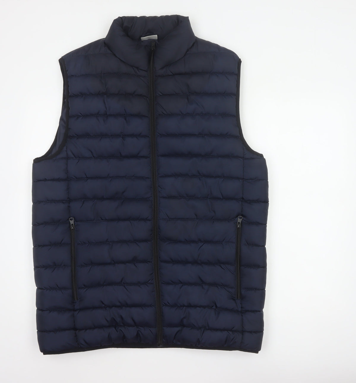 Alpha One Men’s Blue XL Quilted Puffer Bodywarmer Gilet Zip