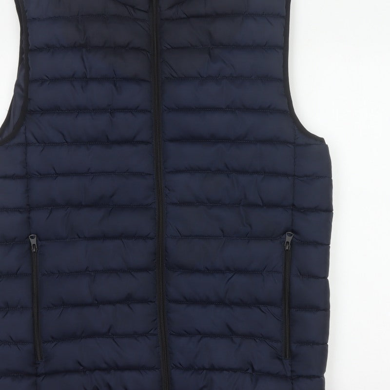 Alpha One Men’s Blue XL Quilted Puffer Bodywarmer Gilet Zip