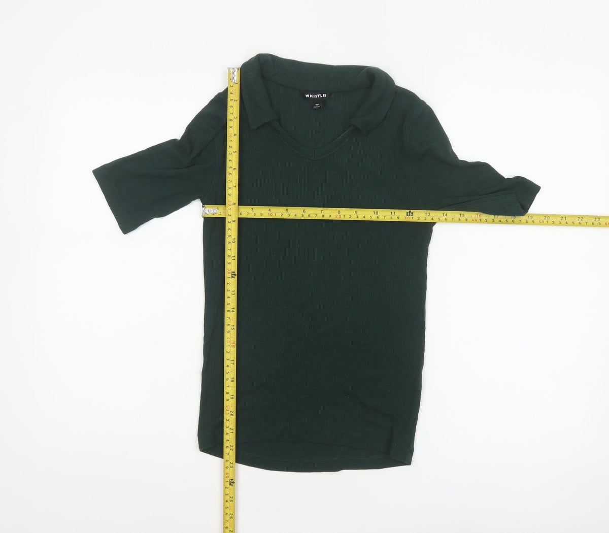 Whistles Women Green UK 8 Roll Neck Jersey Tunic Top Stretch