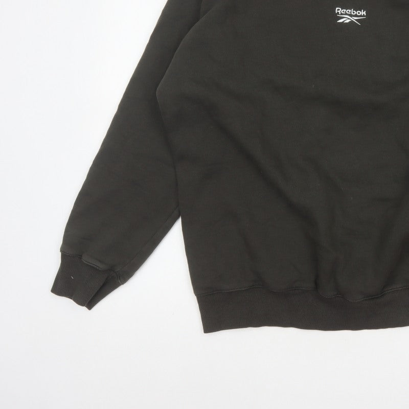 Reebok Men’s Black M Pullover Crew Neck Logo Sweatshirt