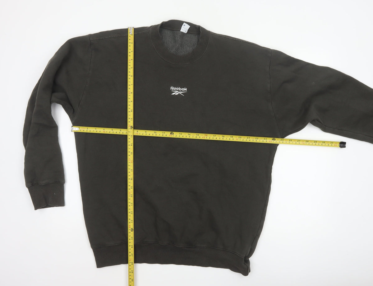 Reebok Men’s Black M Pullover Crew Neck Logo Sweatshirt