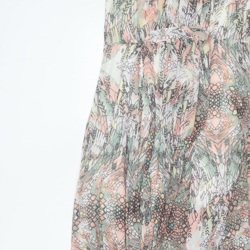 Firetrap Women Multicoloured XS Floral Chiffon Long Kaftan Dress