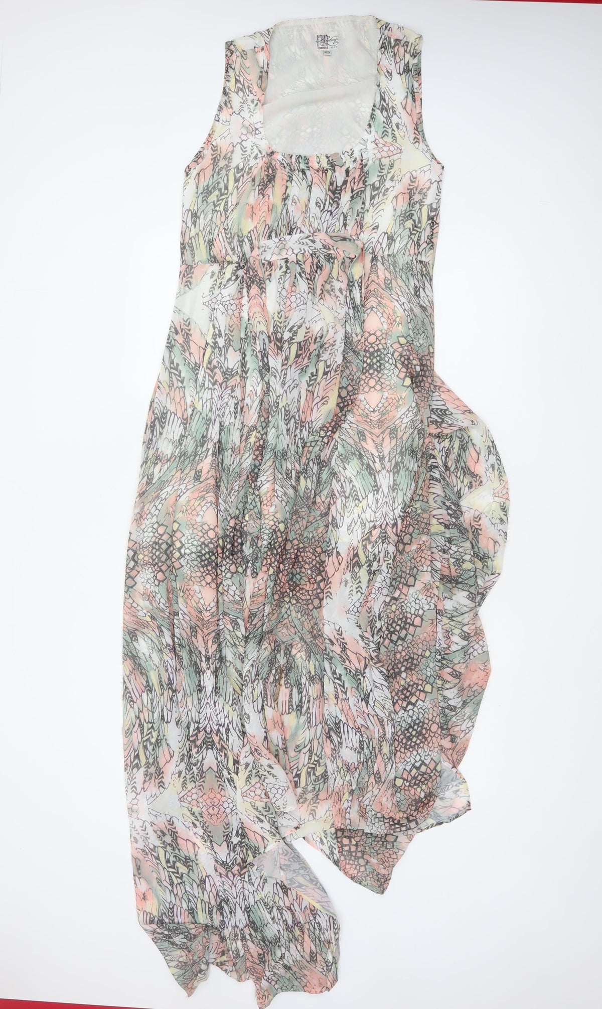 Firetrap Women Multicoloured XS Floral Chiffon Long Kaftan Dress