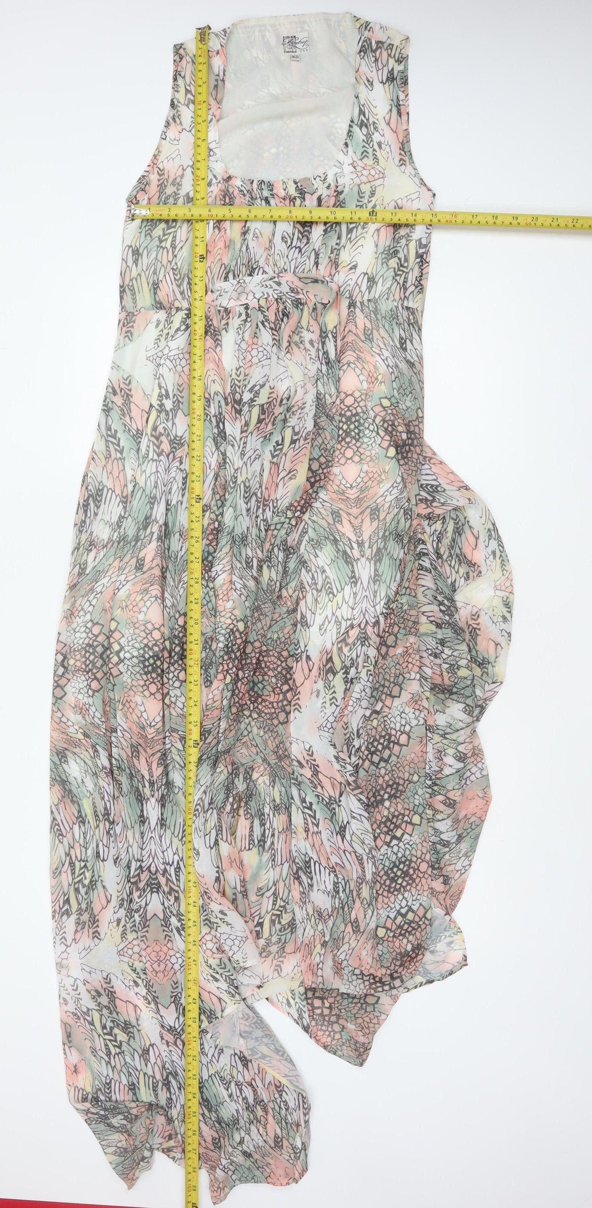 Firetrap Women Multicoloured XS Floral Chiffon Long Kaftan Dress