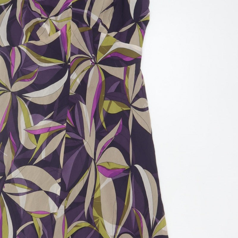 Windsmoor Women’s Purple Multicoloured UK 12 Silk Floral Maxi Dress