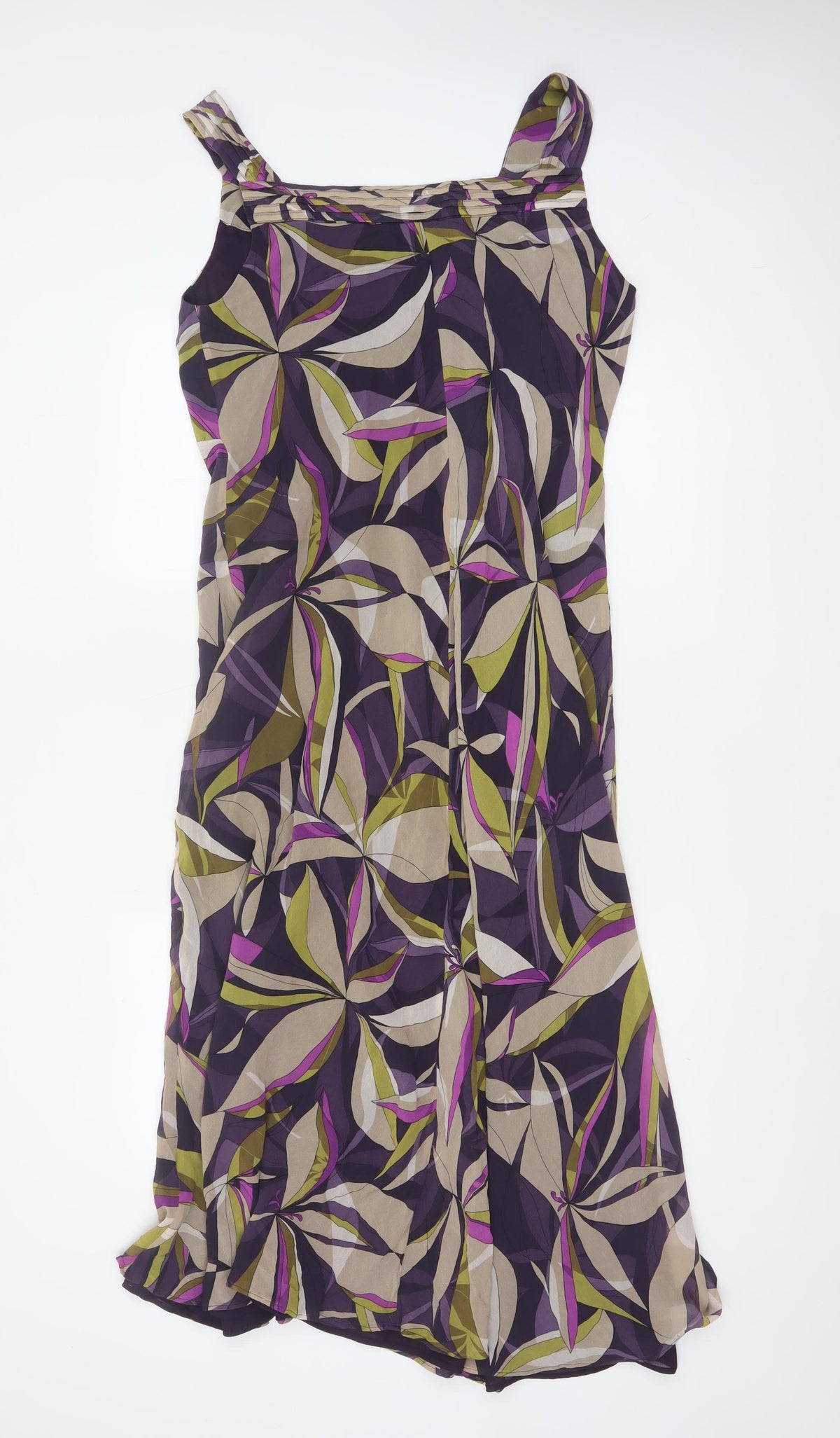 Windsmoor Women’s Purple Multicoloured UK 12 Silk Floral Maxi Dress