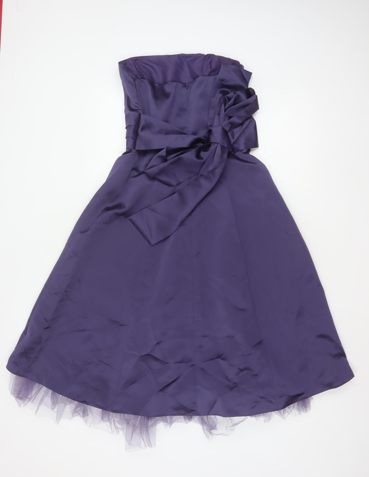 Eternity Bride Women’s Purple UK 8 Strapless A-Line Satin Party Dress