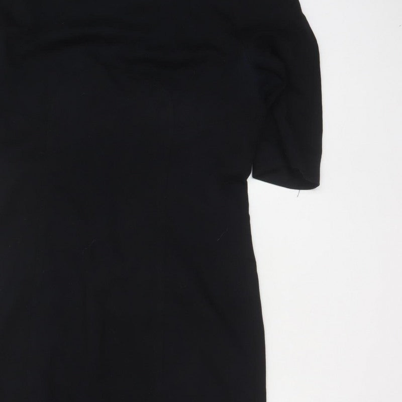 Amanda Wakeley Women’s Black UK 16 Midi Pencil Dress Zip