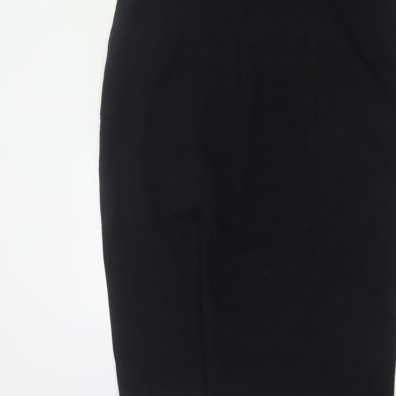 Amanda Wakeley Women’s Black UK 16 Midi Pencil Dress Zip
