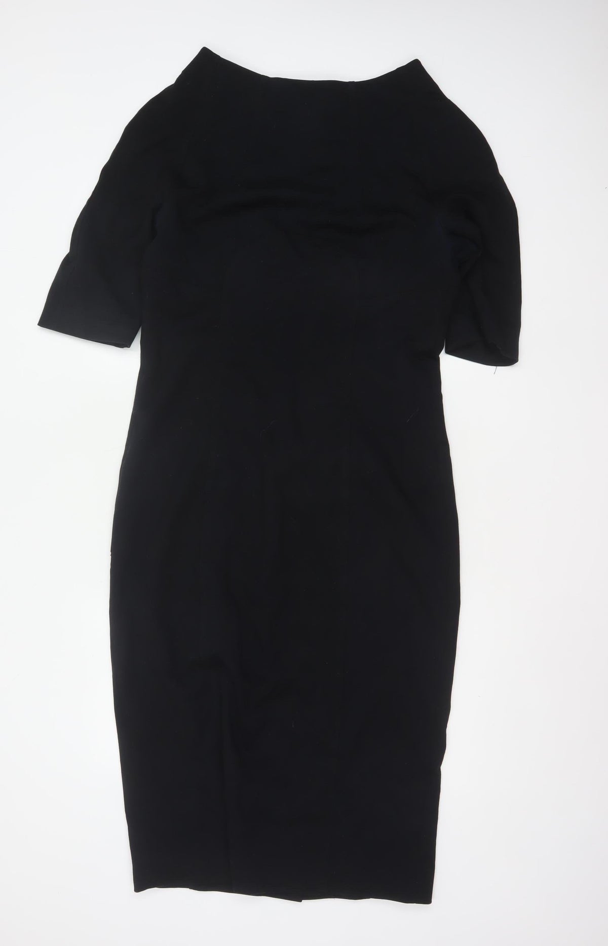 Amanda Wakeley Women’s Black UK 16 Midi Pencil Dress Zip