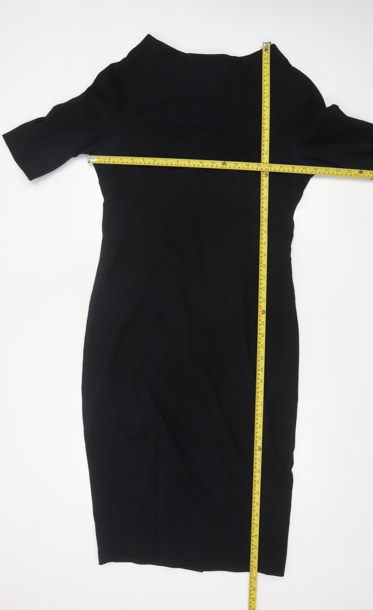 Amanda Wakeley Women’s Black UK 16 Midi Pencil Dress Zip