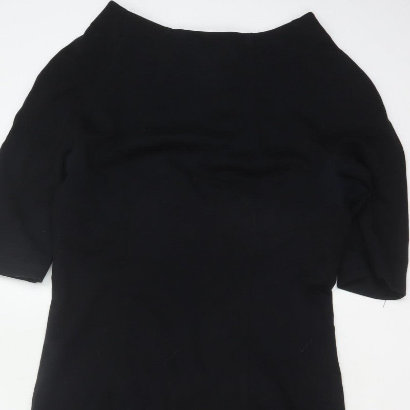 Amanda Wakeley Women’s Black UK 16 Midi Pencil Dress Zip