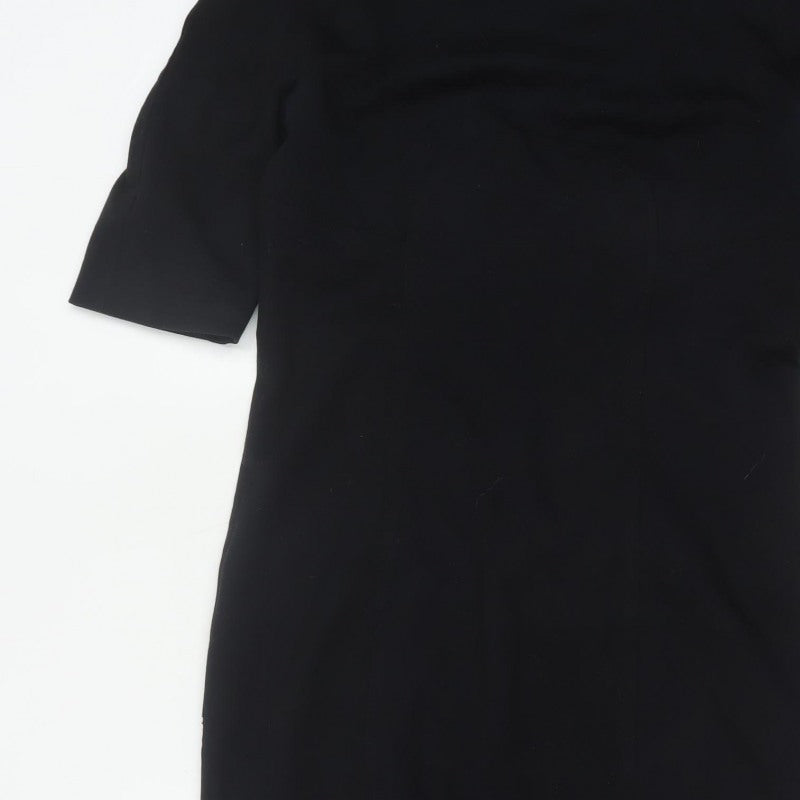 Amanda Wakeley Women’s Black UK 16 Midi Pencil Dress Zip