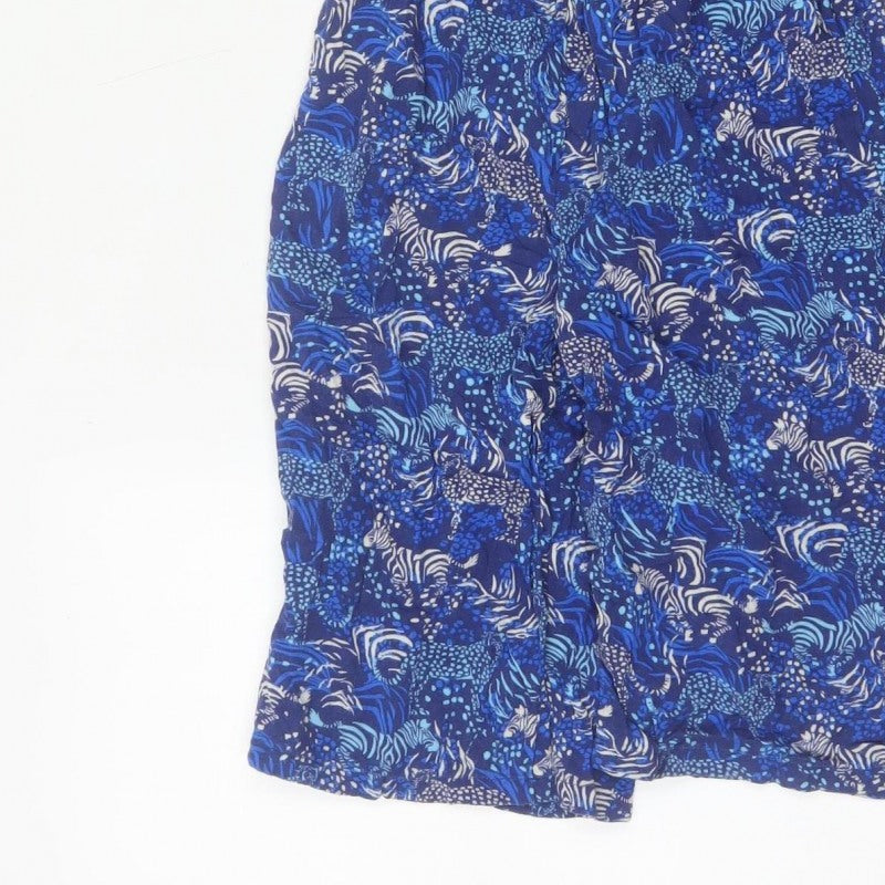 Additional view of Monsoon girls’ blue 5-6 years animal print off shoulder wide leg jumpsuit