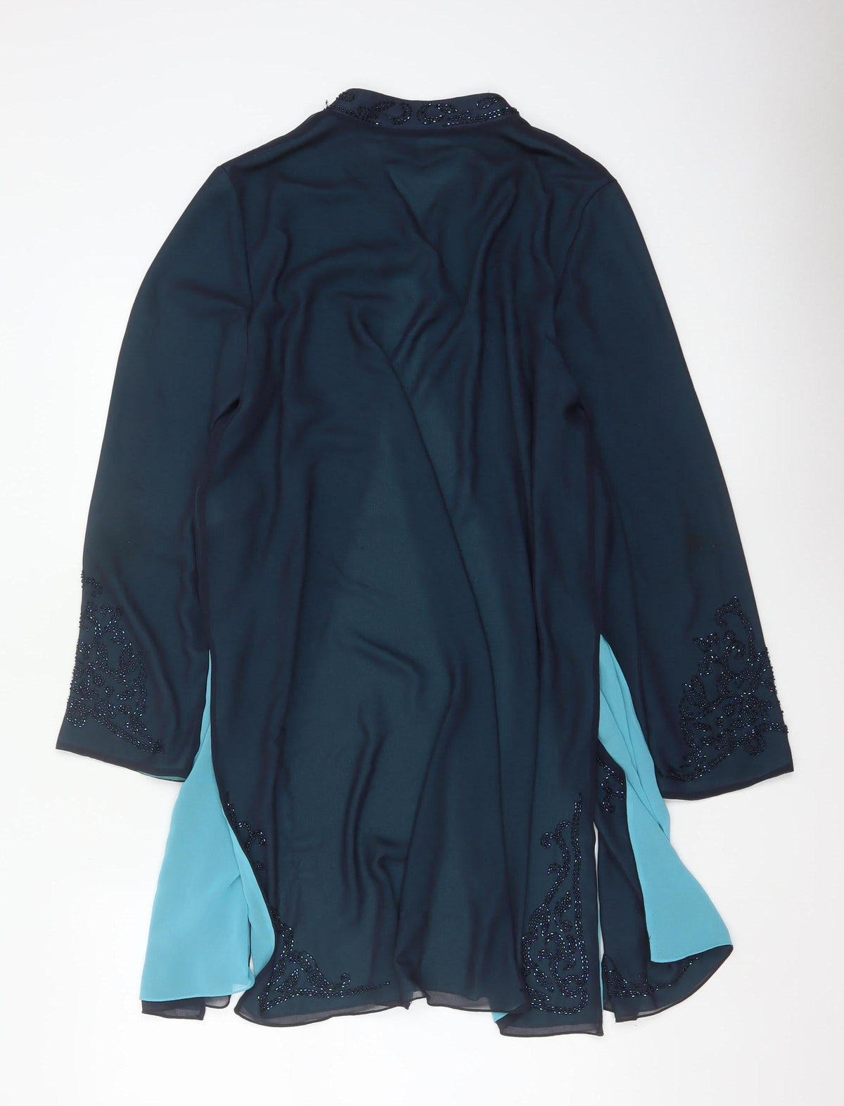 Windsmoor Women’s Blue Beaded Chiffon Jacket Size 10 Formal