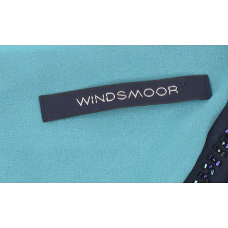 Windsmoor Women’s Blue Beaded Chiffon Jacket Size 10 Formal