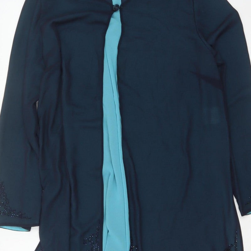 Windsmoor Women’s Blue Beaded Chiffon Jacket Size 10 Formal