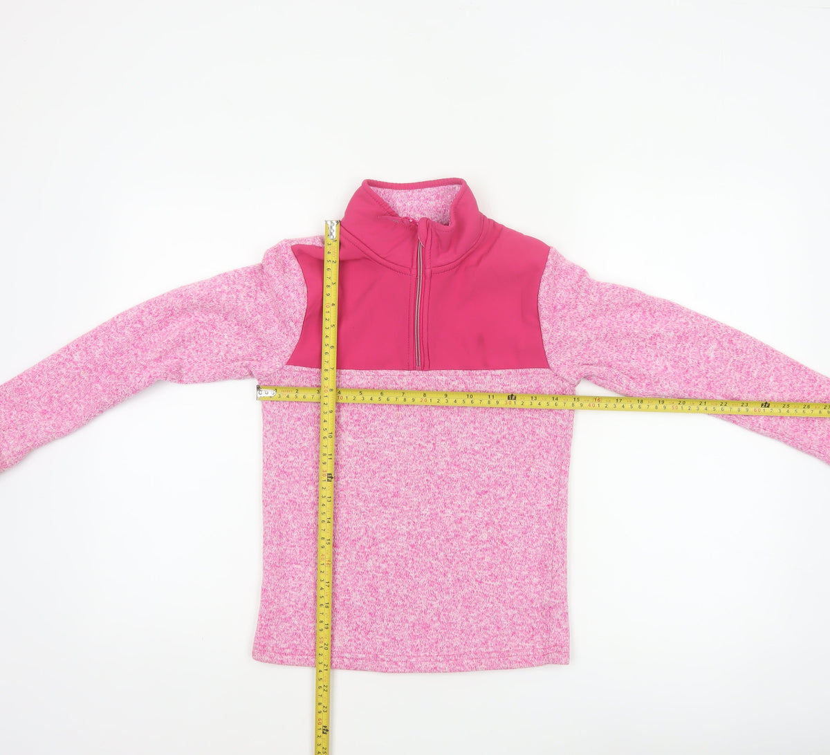 Mountain Warehouse Girls Pink 9-10 Years 1/4 Zip Fleece Sweatshirt