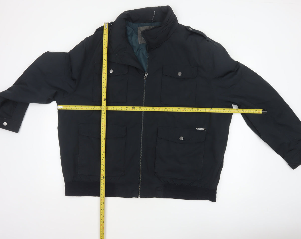 RJR.John Rocha Men’s Black 2XL Military Padded Zip Jacket