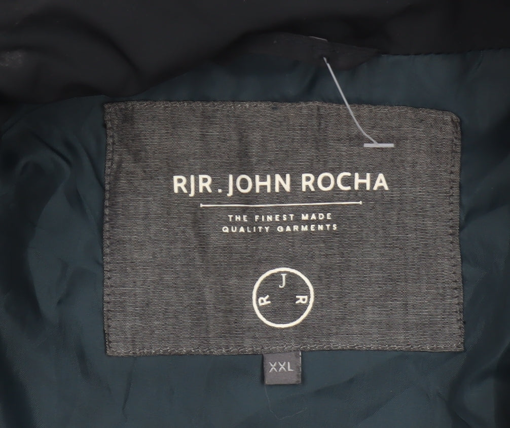 RJR.John Rocha Men’s Black 2XL Military Padded Zip Jacket