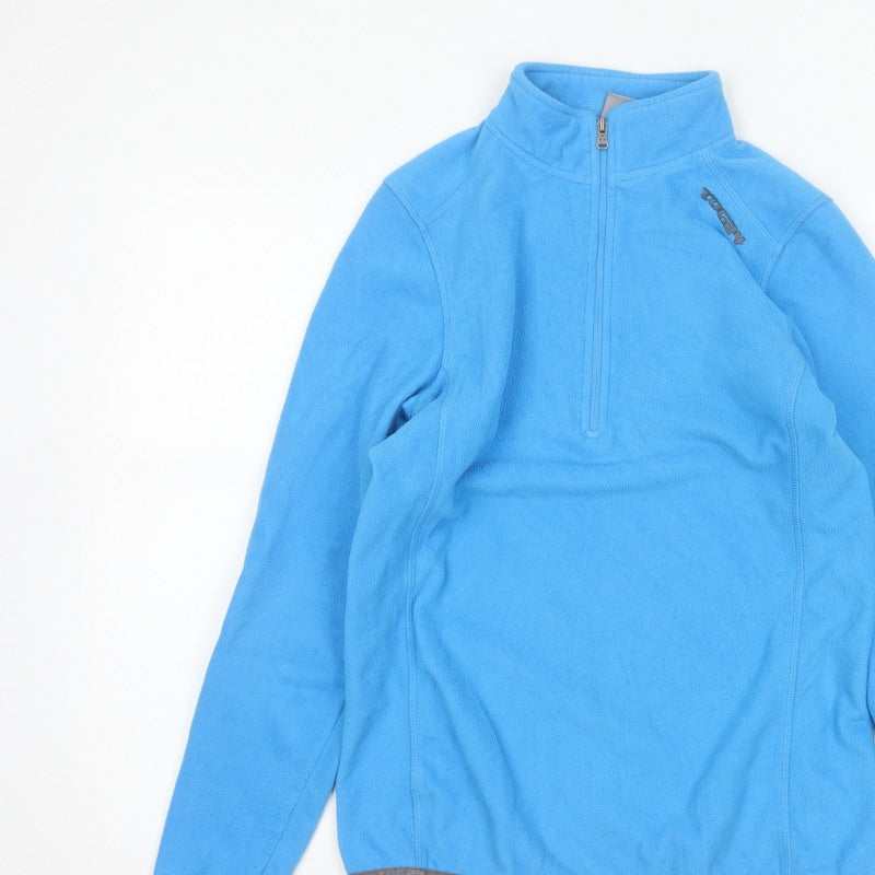 TOG24 Women’s Blue UK 8 1/4 Zip Fleece Pullover Sweatshirt