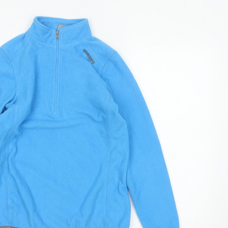 TOG24 Women’s Blue UK 8 1/4 Zip Fleece Pullover Sweatshirt