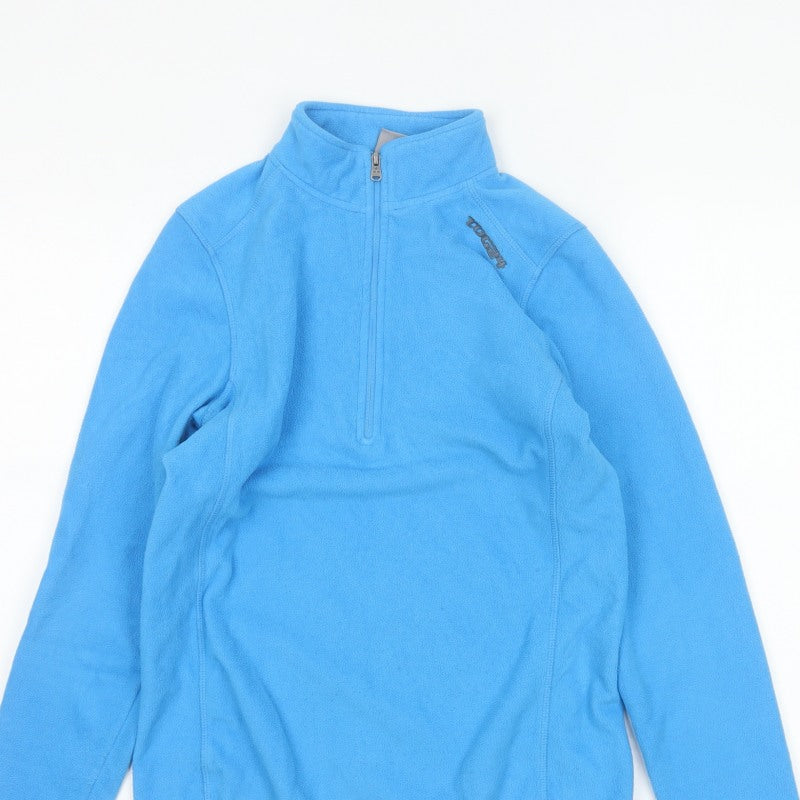 TOG24 Women’s Blue UK 8 1/4 Zip Fleece Pullover Sweatshirt