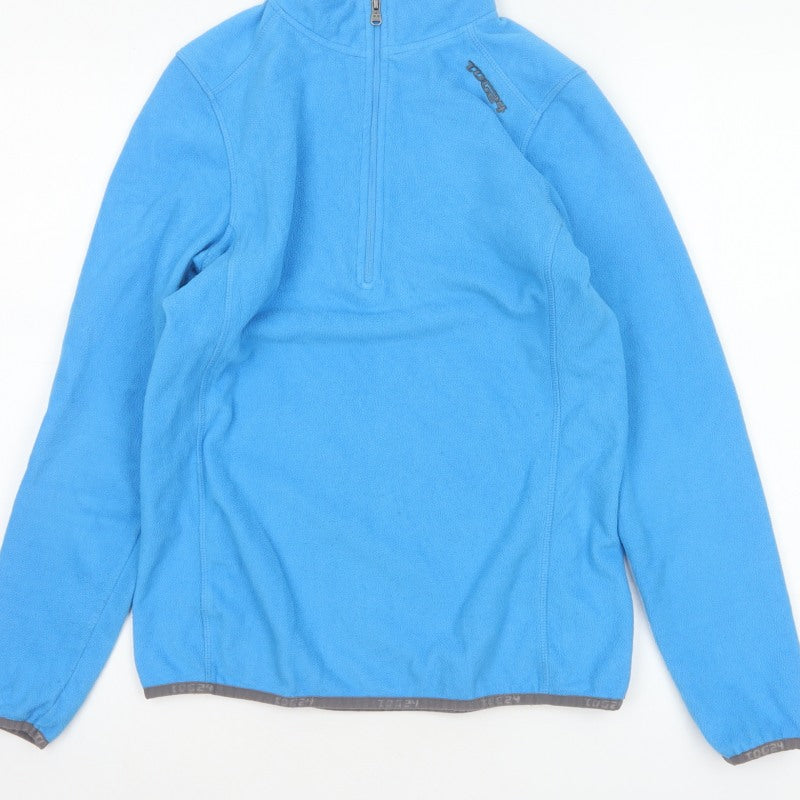TOG24 Women’s Blue UK 8 1/4 Zip Fleece Pullover Sweatshirt