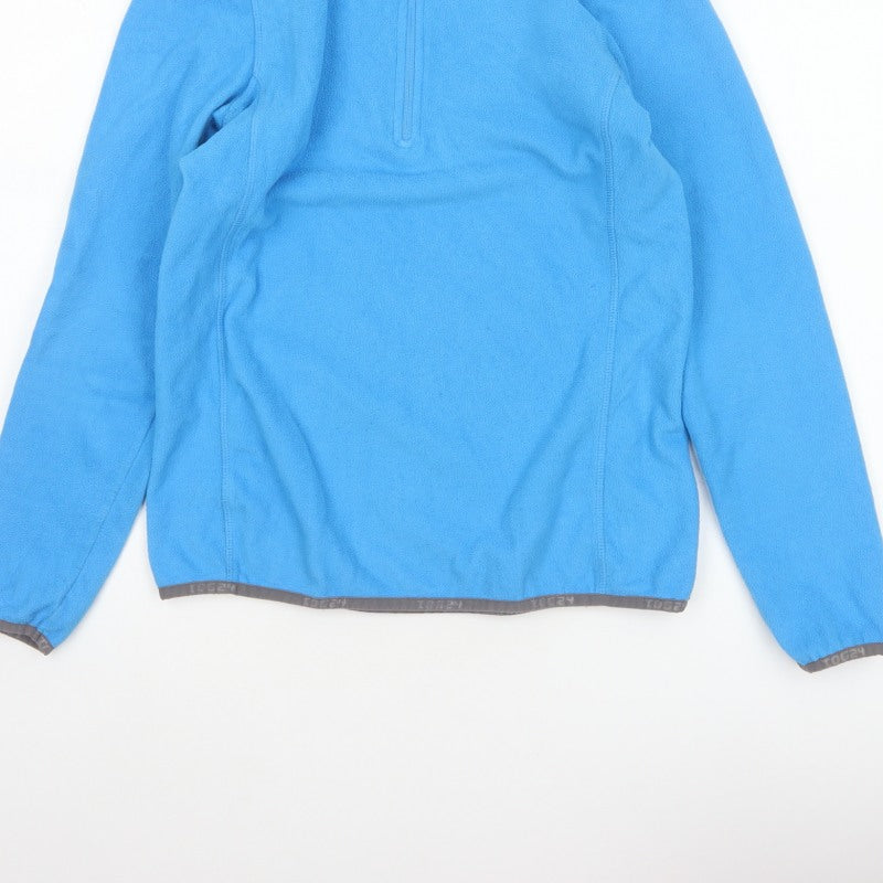 TOG24 Women’s Blue UK 8 1/4 Zip Fleece Pullover Sweatshirt