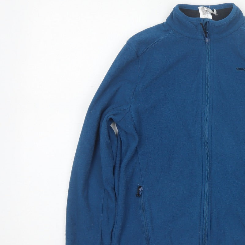 Quechua Boys Blue 10-11 Years Basic Fleece Jacket Full Zip