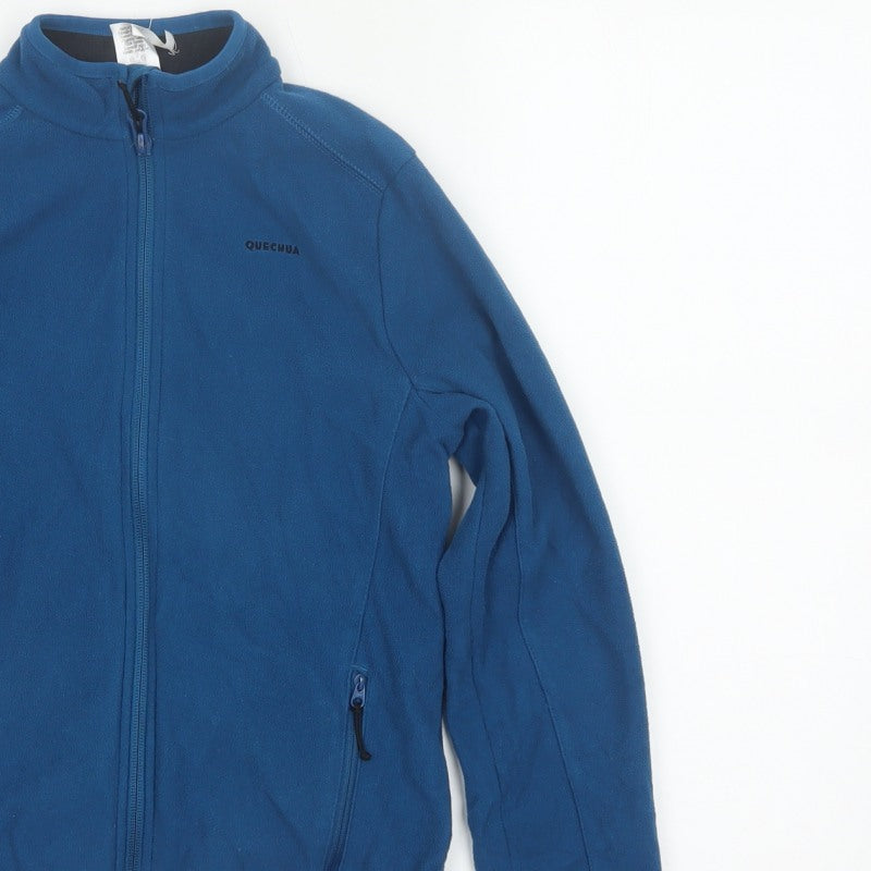 Quechua Boys Blue 10-11 Years Basic Fleece Jacket Full Zip