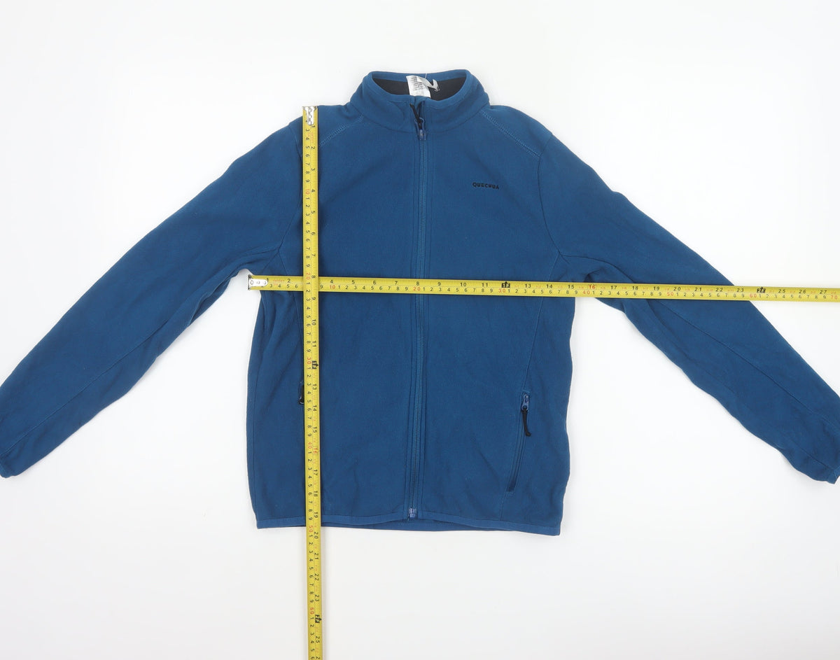 Quechua Boys Blue 10-11 Years Basic Fleece Jacket Full Zip
