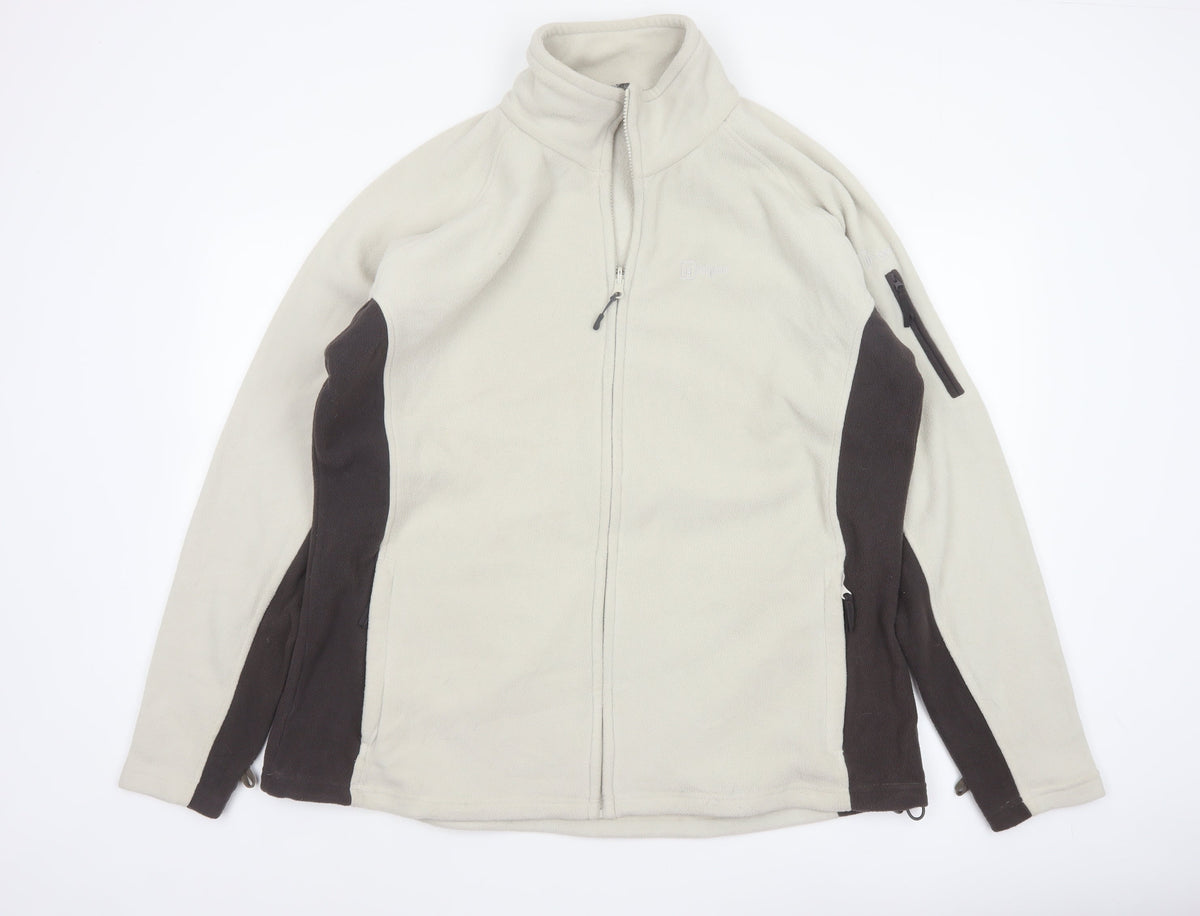 Hi Gear Women’s Beige Brown Fleece Jacket UK 20 Full Zip Outdoor