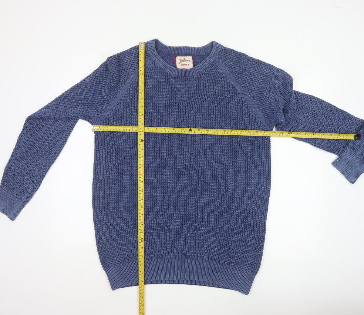 Joe Browns Men's Blue L Cotton Knit Crew Neck Pullover Jumper