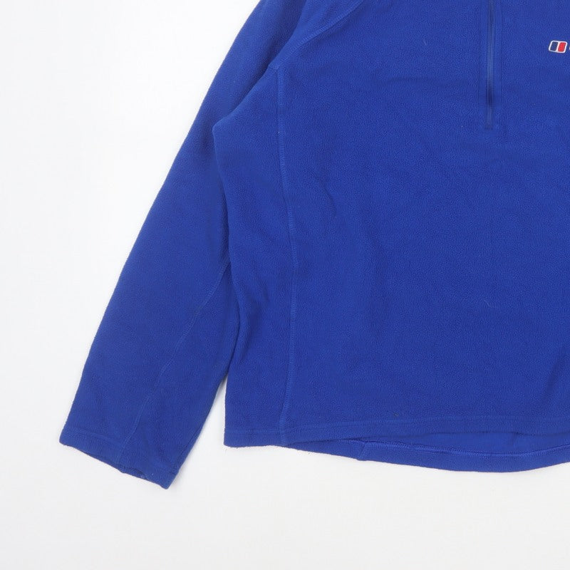 Berghaus Women’s Blue L 1/4 Zip Fleece Sweatshirt High Neck
