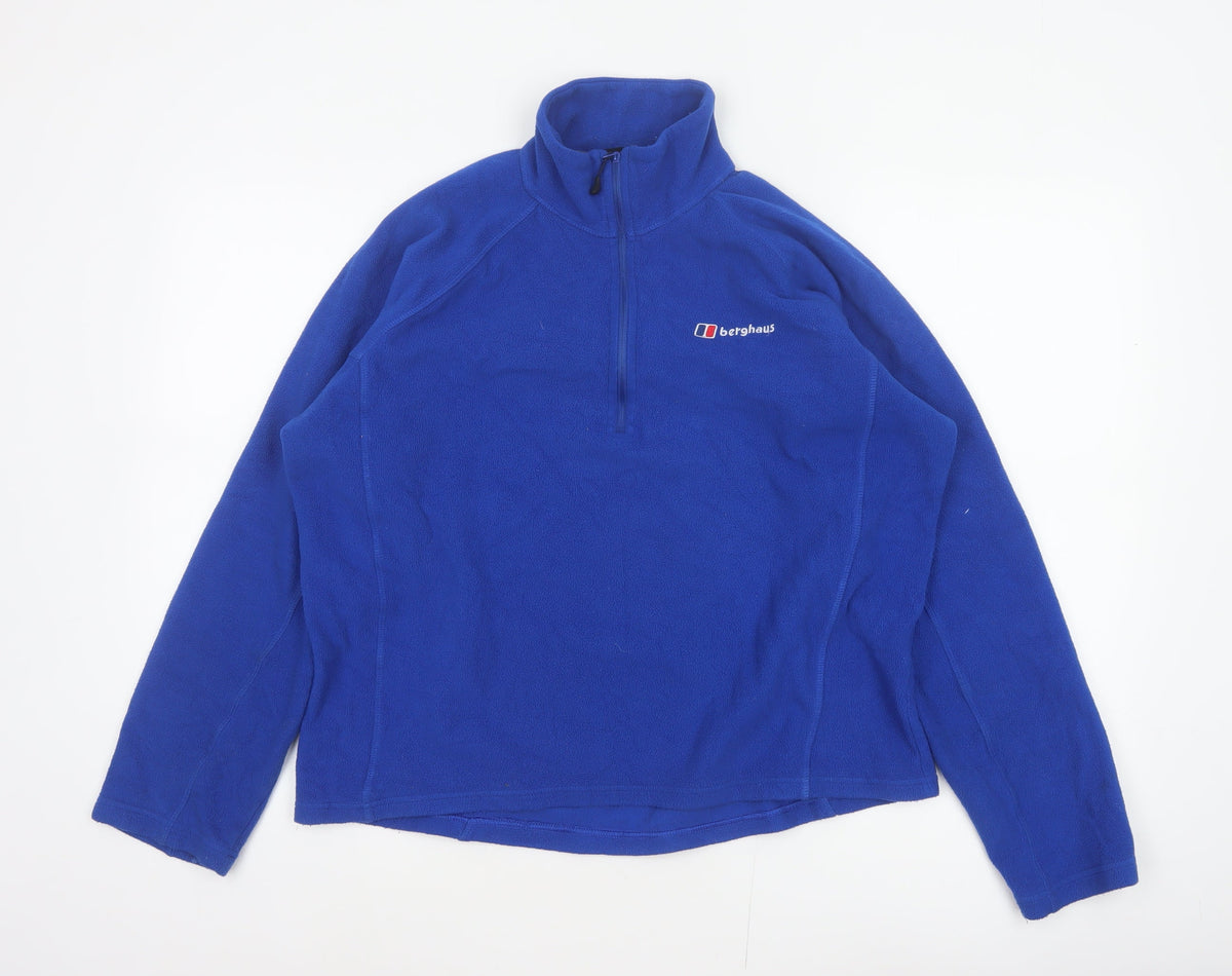 Berghaus Women’s Blue L 1/4 Zip Fleece Sweatshirt High Neck