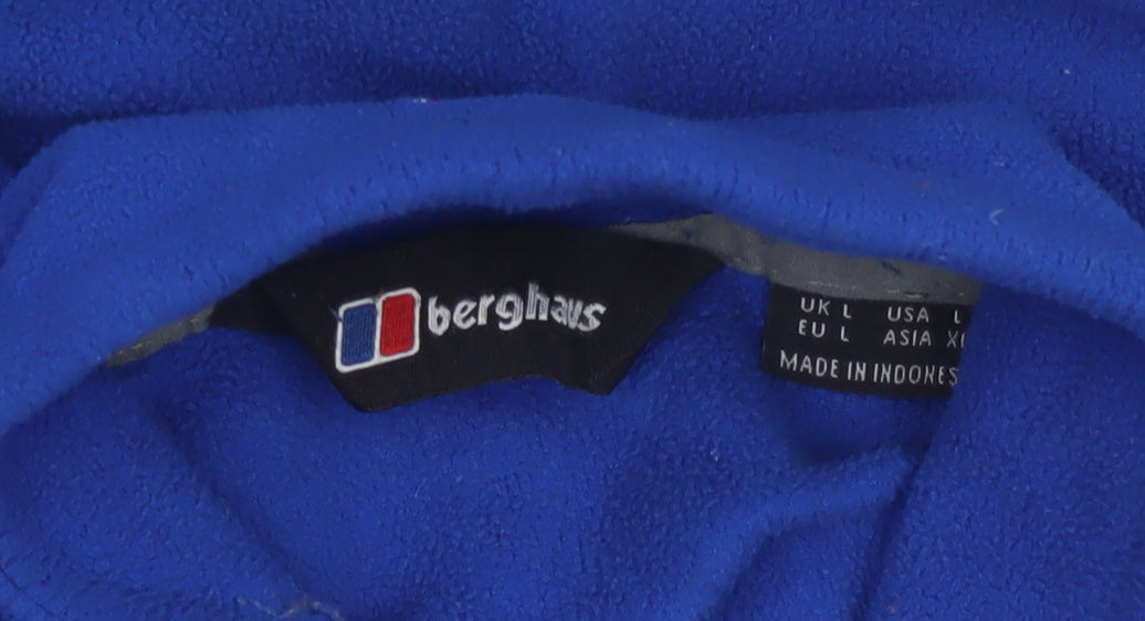 Berghaus Women’s Blue L 1/4 Zip Fleece Sweatshirt High Neck