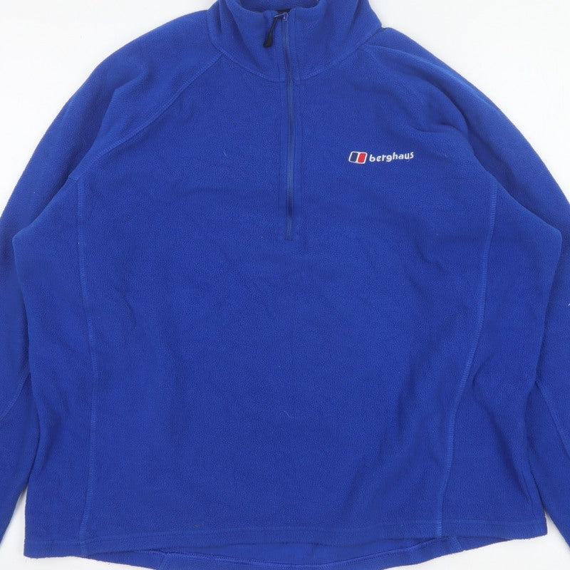 Berghaus Women’s Blue L 1/4 Zip Fleece Sweatshirt High Neck